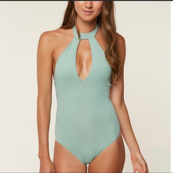 O'Neill Women's Salt Water Solids light sea green One Piece Swimsuit - Picture 1 of 11